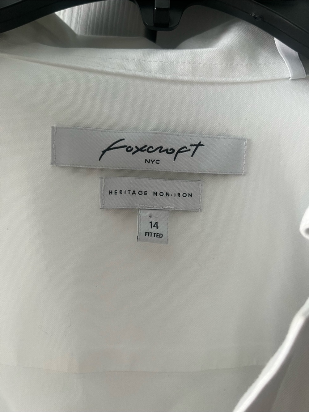 Foxcroft women’s white button down shirt size 14 - Picture 3 of 9